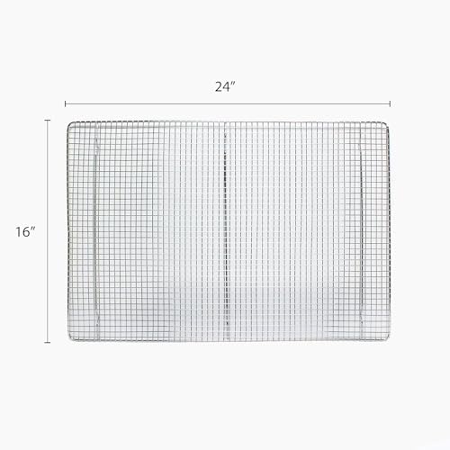 TrueCraftware- 16" x 23-3/4" Footed Wire Icing/Cooling Rack Chrome Plated Set of 2- Baking Rack Cookie Cooling Racks Square Wirefor Baking Cooking Cake Rack for Pies Cookies Pastries Cakes Meat