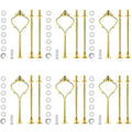 Bringsine 3 Tier Cake Stand Hardware Kit, Set of 6 Gold Tiered Tray Fittings for Wedding, Birthday Party & Dessert Display, DIY Cupcake Stand Handle for Serving Tray, Fruit Plate & Party Platte - color: Gold