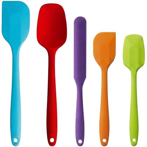 5 Pieces Silicone Spatula Set BPA Free - color: Multicolor