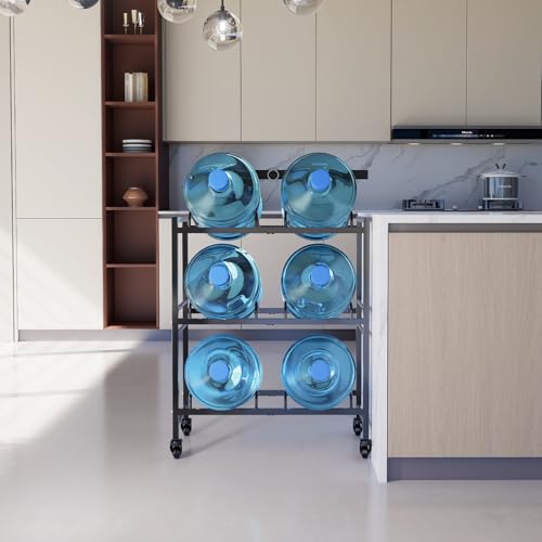 5 Gallon Water Jug Holder, 3-Tier Heavy Duty Double Row Water Jug Stand - size: 3 Tier-Double Row