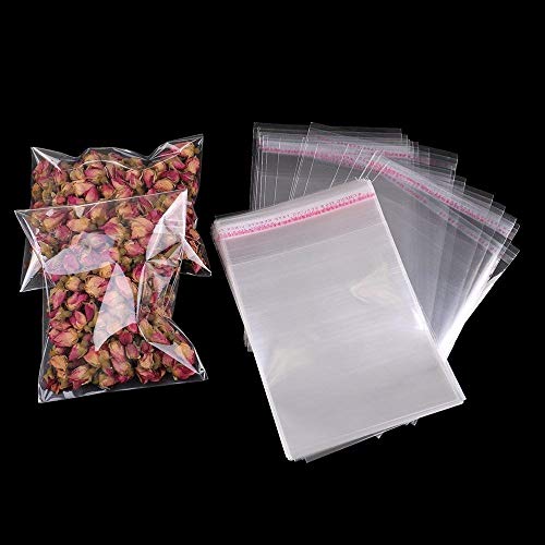 200pcs 4"x5" Clear Resealable Cellophane Bag Self Adhesive Seal - size: 4x5 Inch (Pack of 200)