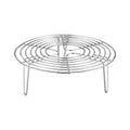 Round Steamer Rack and Cooling Rack,Stainless Steel Pot Trivet, Wire Steamer Kettle Rack Holder, Fit for Pots Cookware Pressure-Cooker Pans Up (20x7cm/7.87x2.76inch) - size: 7.87x2.76inch