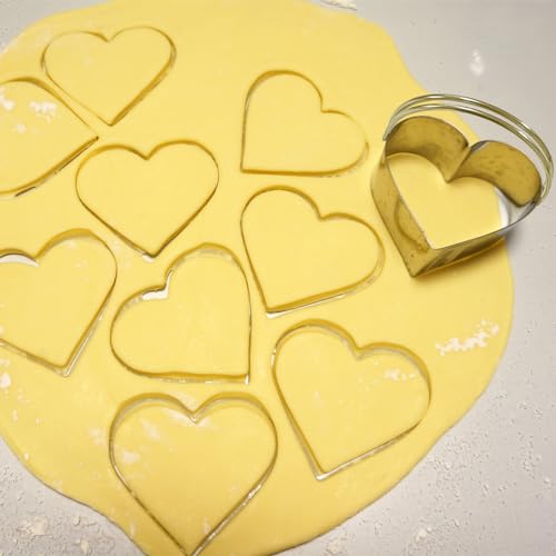 5Pcs Heart Shaped Cookie Cutters with Ergonomic Handles - style: Heart-shaped