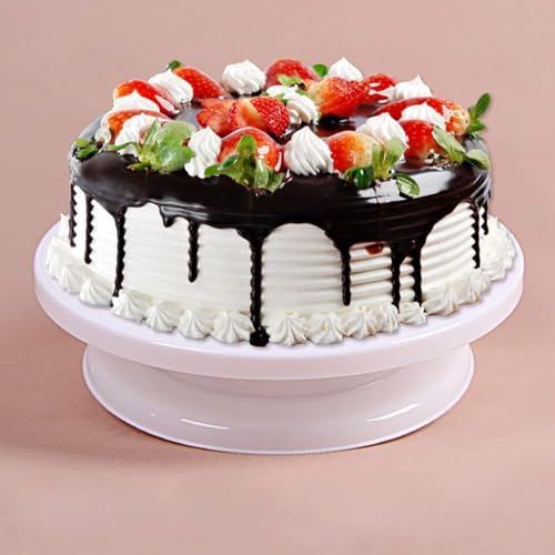 2 PCS Baking Supplies Cake Stand, 11 Inch Cake Decorating Supplies Rotating Stand, for Kitchen Cake Baking (White) - size: 2 PCS