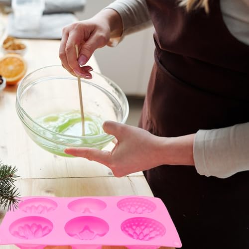 4 Pcs Flower Soap Molds Rose Silicone Molds Cake Molds Floral Chocolate Mold Set for Home Handmade DIY Candle Baking Tray Bars Wax Melts Tool - size: Flower