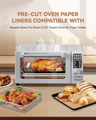 125PCs Air Fryer Paper Liners Compatible with Nuwave Bravo Pro Smart 21QT - size: For Nuwave 21QT Series