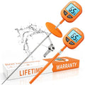 BOMATA Digital Meat & Candy Thermometer 2 Pack, Include 10" & 5" Probes - size: 2-Pack (5" + 10")