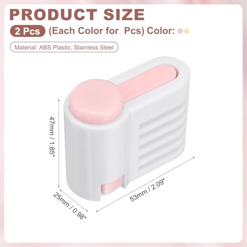 uxcell 2Pcs Cake Leveler Slicer DIY Cake Slicer 5 Layers - color: Light Pink/Light Yellow