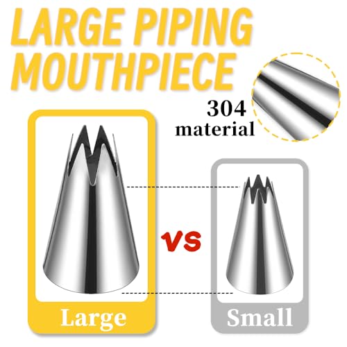 18 Inch Large Piping Bags and Tips Set,100PCS Large Piping Bags with 5 Tips - size: 18inch -100 Pack+5 Piping Tips