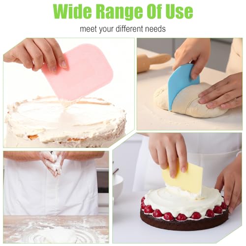 10 Pcs Bread Scraper, PE Plastic Bowl Scrapers for Bread Dough
