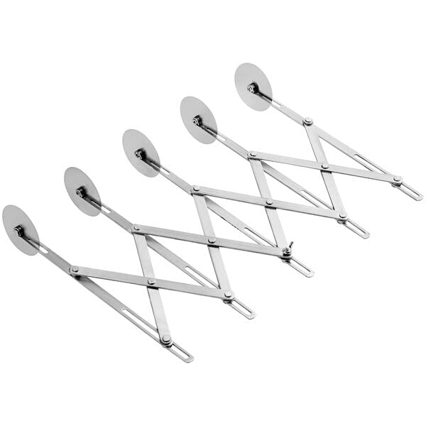 TrueCraftware- 5-Wheel Stainless Steel Adjustable Dough Divider- Pastry Cutter Bakeware Stainless Pizza Slicer Round Dough Cutter Roller Cookie Pastry Knife Divider - size: 5 Wheel