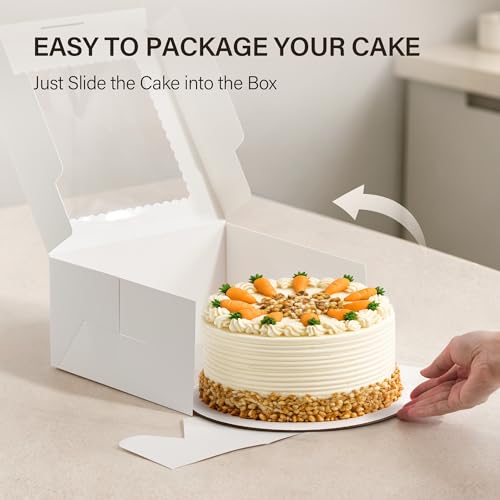 Kootek 40PCs Cake Boxes 10 inch, Disposable Cake Carrier Storage Containers