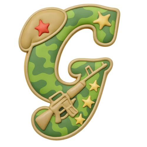 Mighty Gadget Fancy Cursive Letter A to Z Cookie Cutter - 4" Tall Alphabet Baking Mold (Random Color) (G) - color: G
