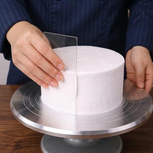 Ymapinc 7-Pack Cake Scraper Smoother with 5 Clear Scrapers - color: Pink