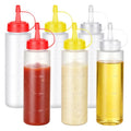 6 Pack 8 oz Condiment Squeeze Bottles, Wide Mouth & Leak Proof - size: 8 Ounces (Pack of 6)