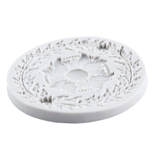 Lingzhi Baroque Fondant Molds Relief Flower Lace Silicone Mold - color: Style M