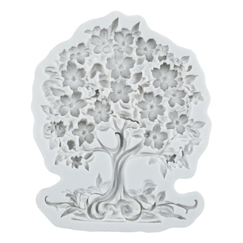 Flower Tree Silicone Mold Tree of Life Fondant Molds - color: Style T
