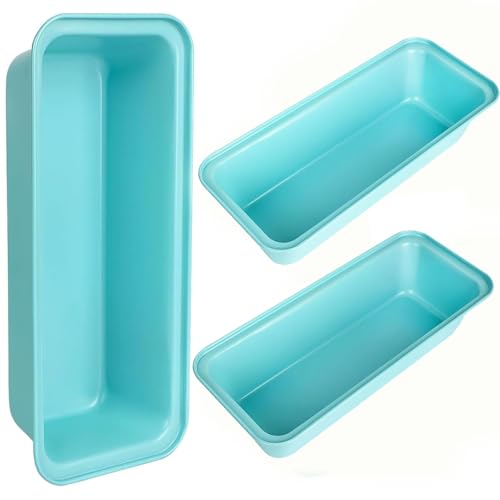 3-Pack 12x4 Long Loaf Pans, Nonstick Carbon Steel Bread Baking Pan