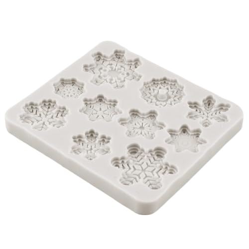 Christmas Snowflake Silicone Molds Christmas Snow Fondant Mold - color: Style E
