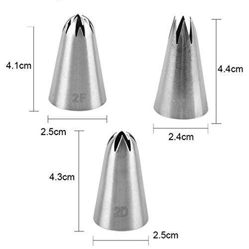 Symphony Wire Tips, Stainless Steel Icing Piping Nozzles For Pastry Fondant Tools (grass & flower) - color: Grass & Flower