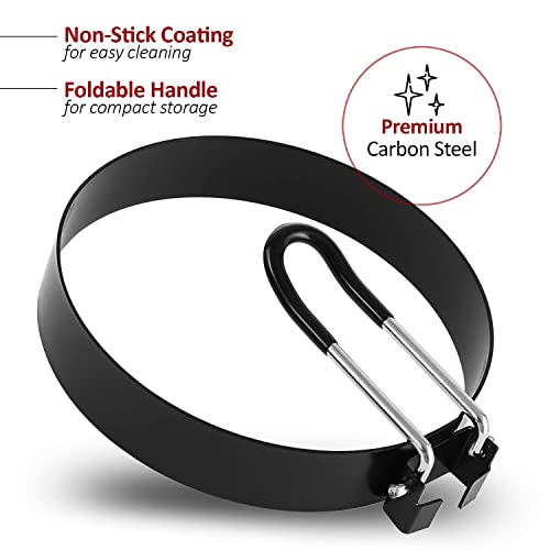 Laxinis World Stainless Steel Egg Cooking Rings & Pancake Mold, 4-Pack