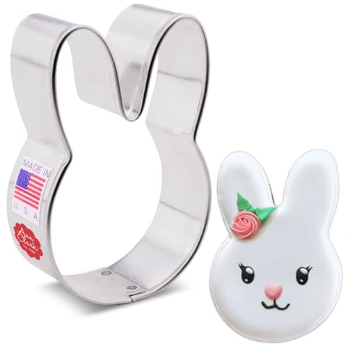 Ann Clark Cute Bunny Head Cookie Cutter, 3” Made in USA