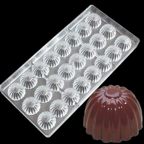Polycarbonate Chocolate Mold DIY Candy Mould Clear Hard Plastic Bakeware Pastry Tools Flower (S2-19369) - color: 13
