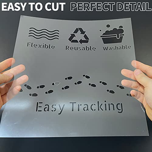 7 Mil Blank Mylar Stencil Sheet (10Pcs),12 x 12 Inch Clear Plastic Sheets, Acetate Sheets for Crafts, Plastic Sheets for Cutting Machine, PET Stencil Material - size: 7mil, 12" x 12”, 10 Pack
