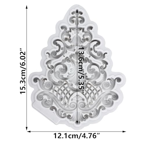 Baroque Curlicues Scroll Lace Silicone Mold Filigree Fondant Mold - color: Style ZG