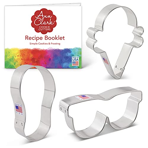 Ann Clark Summer Fun Cookie Cutters Set of 3, Made in USA - style: 3-Pc. Summer