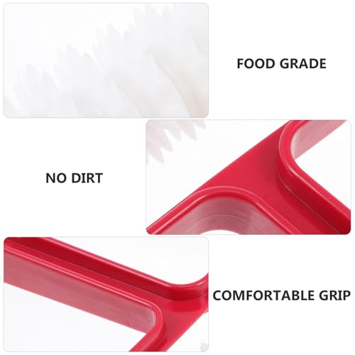 GALPADA Pizza Dough Red Plastic Stainless Steel Hand Roller Tool