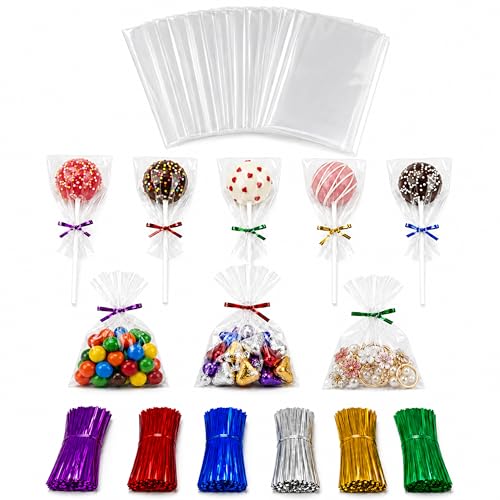 400 Clear Treat Cello Bags and Ties 3x4 in - size: 3'' x 4''