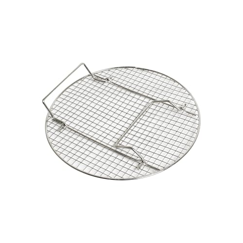 TrueCraftware- 10-1/2” Round Steamer Rack/Cooling Rack Nickel Plated- Steamer Insert Steaming Rack Steam Tray Multi-functional Steamer Basket Cookware Veggie Fish Seafood Cooking - size: 10-1/2 Inch