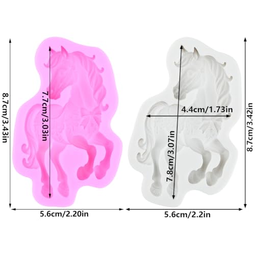 Horse Fondant Molds Horse Silicone Mold Set Of 2 - color: Style Q