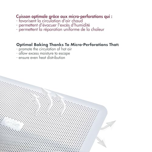 GOBEL - Aluminum Flat Perforated Baking Sheet - 15 3/4" x 11 13/16" - Durable and Versatile
