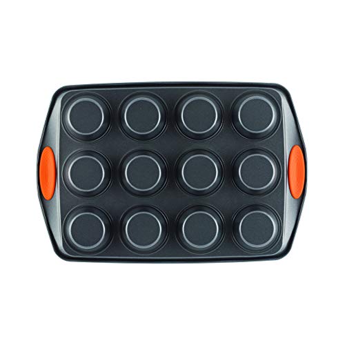 12-Cup Muffin Pan - color: Orange Grips, size: 12 Cup