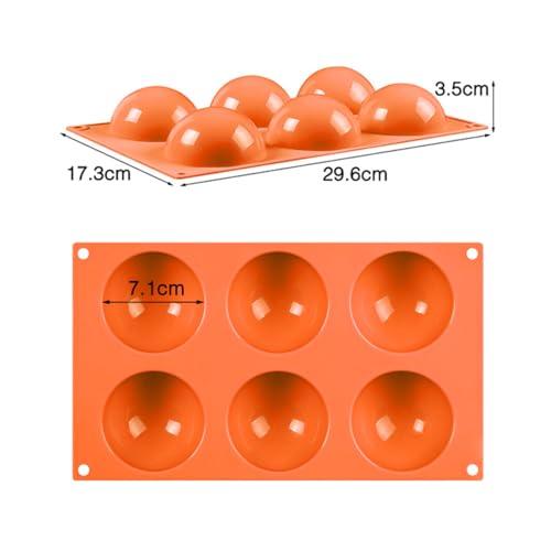 Joyeee Egg Shaped Silicone Molds for Baking, 2 Pcs 6 Cup Durable Round Big Silicone Molds for Food, Egg Muffin, Cupcakes, Big Cupcake Dessert, Dishwasher Safe, Easy Clean - size: Regular size egg molds - 2 pack