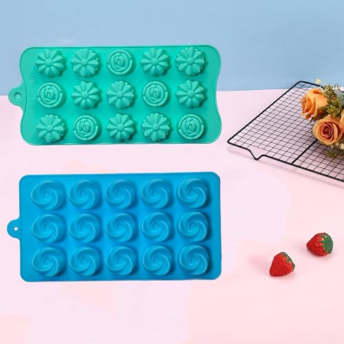 Silicone Gummy Candy Molds - 4Pcs Chocolate Mold, Non-stick and Bpa Free for Jelly, Chocolate, Baking, Wax Melt, Ice Cubes - color: 4pcs Gummy Molds