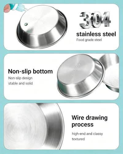 Dipping Bowls, Silver, 3.15 Inch, 10 Pack - color: Silver