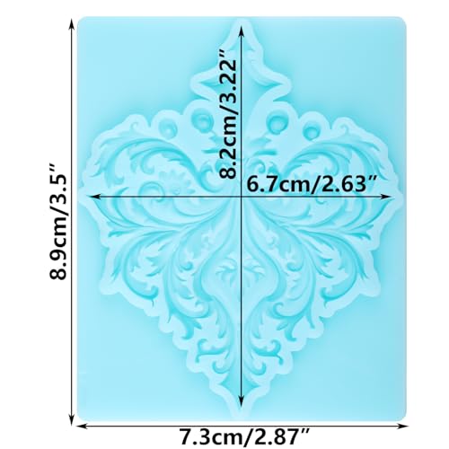 Baroque Scroll Relief Silicone Mold Relief Flower Fondant Mold - color: Style K