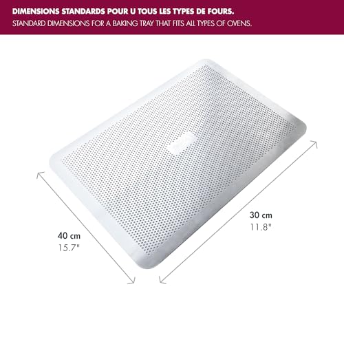 GOBEL - Aluminum Flat Perforated Baking Sheet - 15 3/4" x 11 13/16" - Durable and Versatile