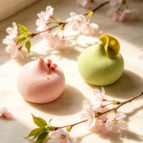 3D Silicone Peach Shaped Mousse Molds for Chocolate, Candy, Jello - color: White-Dome(R0245)