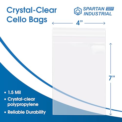 4" X 7" Self-Sealing Cellophane Bags (1000 Count) Clear Treat Bags - size: 4" X 7"