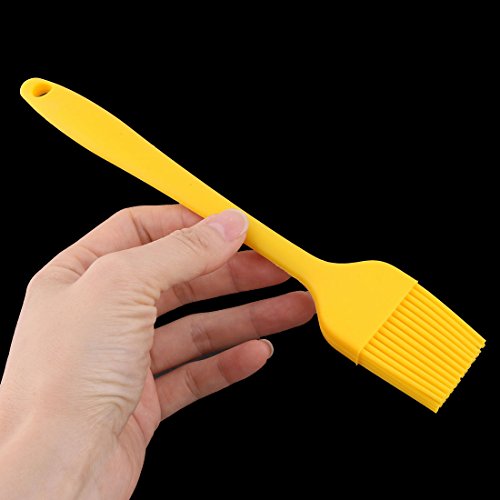 uxcell Silicone Family Bakery Cookie Cake Baking Tool Cream Butter Pastry Brush Yellow - color: Yellow
