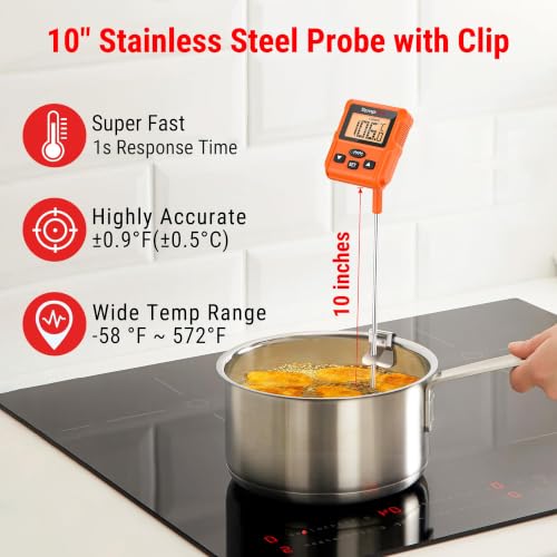 TempPro TempDip Programmable Candy Thermometer with Pot Clip - size: Programmable Design