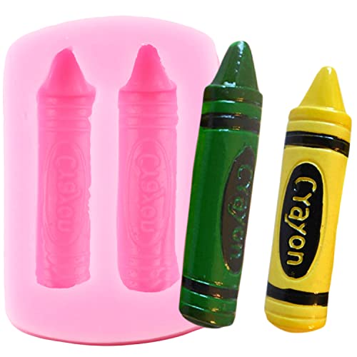 Mujiang Back to School Silicone Molds Crayon Book Fondant Mold Set Of 4 - color: Style A
