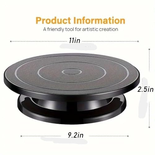 Cake Decorating Turntable,Cake Decorating Supplies Revolving (Black)