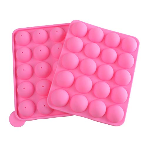 20 Cavity Silicone Pink Lolly Pop Party Cupcake Baking Mold Cake Pop Stick Mold Tray