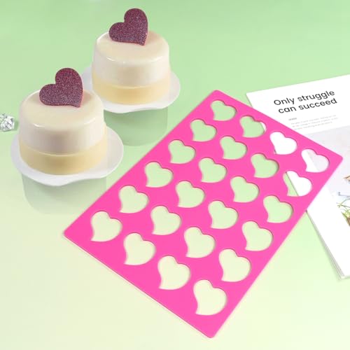 mostsom 3D Hollow Out Lace Mold Love Heart Shape Silicone Mould Lace Pad Exquisite Cake Decorating Grade Craft Mat Fondant Food Lace Cake 3D Mold Baking Sugar Paste Pastry Tools (E_ Love Heart) - size: E_ Love Heart