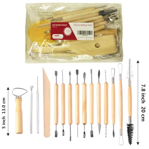S & E TEACHER'S EDITION 19 Pcs Pottery Tools & Clay Sculpting Tools - size: 19 PCS